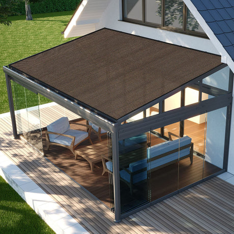 Vicllax Tela para sombra solar 90% de tamaño personalizado, tela para sombra, panel de privacidad para sombra 