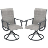 Vicllax Patio Swivel Chairs Set of 2/4/6, Outdoor 360 Degree Metal Swivel Sling Chairs