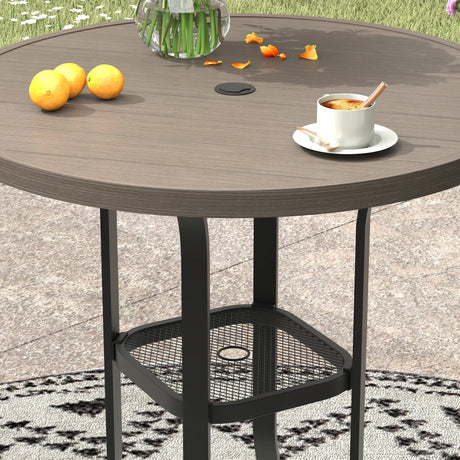 Vicllax 3/5 PCS Outdoor Bar Set, Patio High Bar Chairs and Round Bar Table