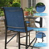 Vicllax 3/5 PCS Outdoor Bar Set, Patio High Bar Chairs and Round Bar Table