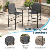 Vicllax 3/5 PCS Outdoor Bar Set, Patio High Bar Chairs and Round Bar Table