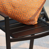 Vicllax Outdoor Patio Dining Chairs Stackable Metal Chairs