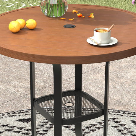 Vicllax 3/5 PCS Outdoor Bar Set, Patio High Bar Chairs and Round Bar Table