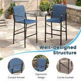 Vicllax 3/5 PCS Outdoor Bar Set, Patio High Bar Chairs and Round Bar Table