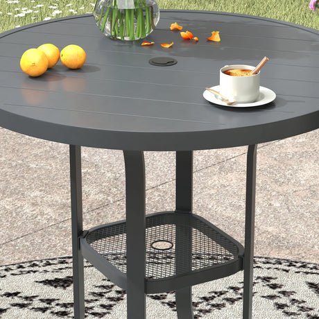 Vicllax 3/5 PCS Outdoor Bar Set, Patio High Bar Chairs and Round Bar Table