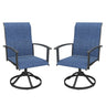 Vicllax 360° Outdoor Swivel Chairs with Ergonomic Armrests, Available in Sets of 2/4/6