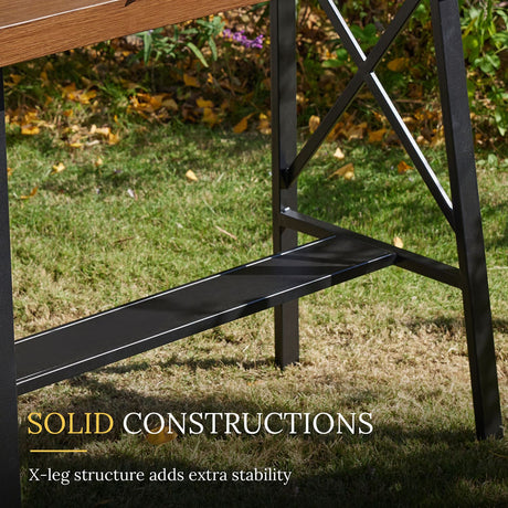 Vicllax Mesa de bar para patio, barra de exterior, altura, mesa de pub rectangular