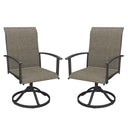 Vicllax 360° Outdoor Swivel Chairs with Ergonomic Armrests, Available in Sets of 2/4/6
