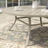 Vicllax 59.8" Patio Round Dining Table Set of 8, Metal Dining Table and Swivel Dining Chairs