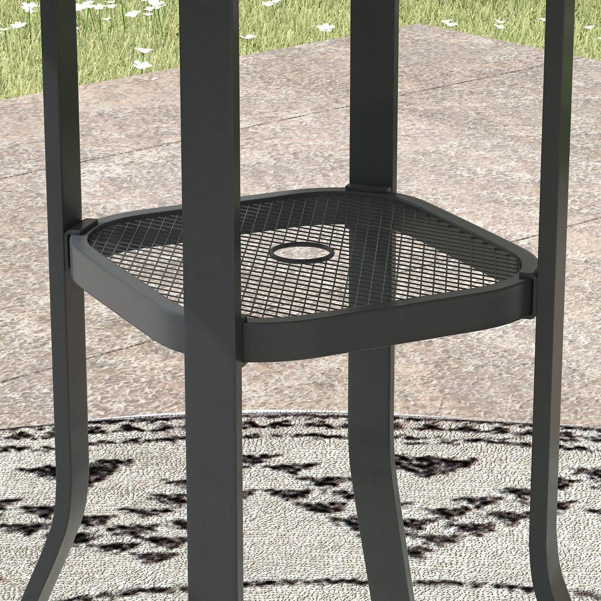 Vicllax 3/5 PCS Outdoor Bar Set, Patio High Bar Chairs and Round Bar Table