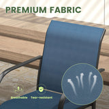 Black Table & Blue Chairs