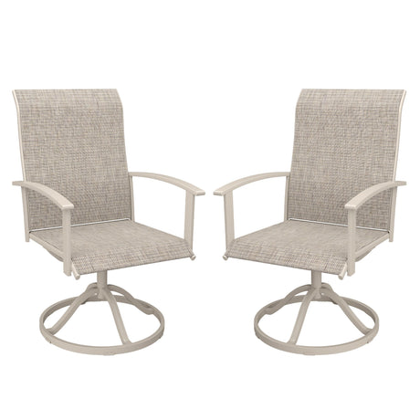 Vicllax 360° Outdoor Swivel Chairs with Ergonomic Armrests, Available in Sets of 2/4/6