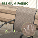 VICLLAX 7/9/11 PCS Patio Dining Table Set, Round Metal Table and Stackable Sling Chair