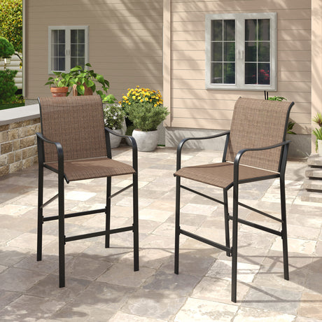 Vicllax High Bar Stool, High Top Tall Bar Chairs for Porch Deck Balcony