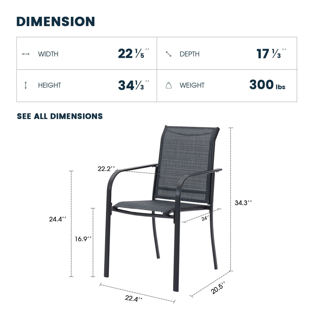 VICLLAX 7/9/11 PCS Patio Dining Table Set, Round Metal Table and Stackable Sling Chair