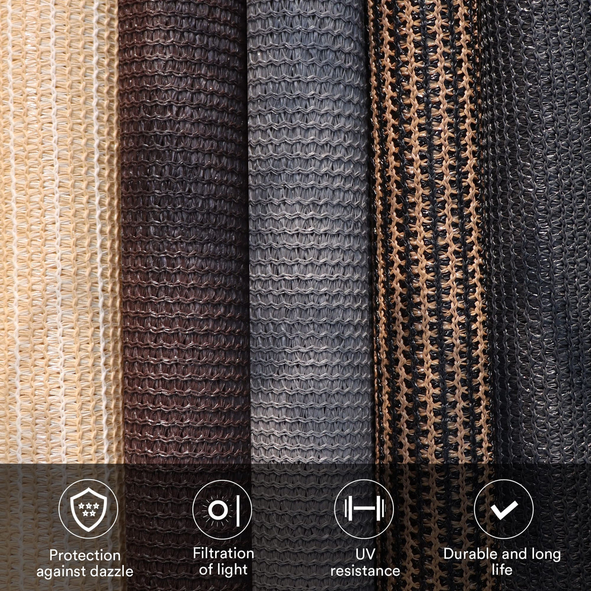 Vicllax Outdoor Sun Blocking Roller Shade, Patio Roll Up Shade Blinds