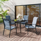 outdoor sling dining chair, set of 4