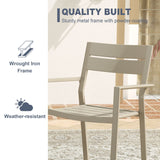 Vicllax Outdoor Patio Dining Chairs Stackable Metal Chairs