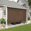 Vicllax Outdoor Custom Size (Widch: 30"- 144") Sun Blocking Roller Shade, Cordless Crank Roller Shade