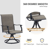 Vicllax 9 Pieces Outdoor Dining Set with 59" Square Dining Table and Swivel Chairs