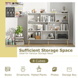 Vicllax Open Bookshelf with Legs, Storage Cube Floor Standing Display Shelf