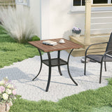 Vicllax Mesa cuadrada pequeña para exteriores, mesa de bistró para patio 