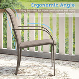 Vicllax Outdoor Textilene Stackable Sling Dining Chair, Set of 2/4/6