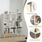 Vicllax Open Bookshelf with Legs, Storage Cube Floor Standing Display Shelf