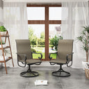 Vicllax Patio Swivel Chairs Set of 2/4/6, Outdoor Textilene Swivel Dining Chair