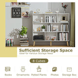 Vicllax Open Bookshelf with Legs, Storage Cube Floor Standing Display Shelf