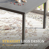 Vicllax Patio Dining Table for 4/6, Metal Dining Table with Umbrella Hole