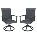 Vicllax 360° Outdoor Swivel Chairs with Ergonomic Armrests, Available in Sets of 2/4/6