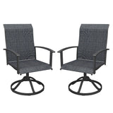 Vicllax 360° Outdoor Swivel Chairs with Ergonomic Armrests, Available in Sets of 2/4/6