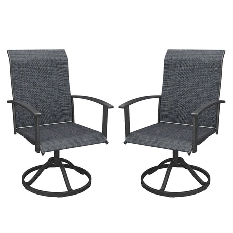 Vicllax 360° Outdoor Swivel Chairs with Ergonomic Armrests, Available in Sets of 2/4/6