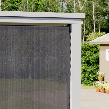 Vicllax Persianas enrollables con bloqueo solar para exteriores, persianas enrollables para patio