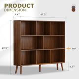 Vicllax Open Bookshelf with Legs, Storage Cube Floor Standing Display Shelf