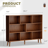 Vicllax Open Bookshelf with Legs, Storage Cube Floor Standing Display Shelf