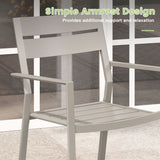 Vicllax 5 Pieces Outdoor Dining Set with 41" Round Metal Table and Armrest Chairs