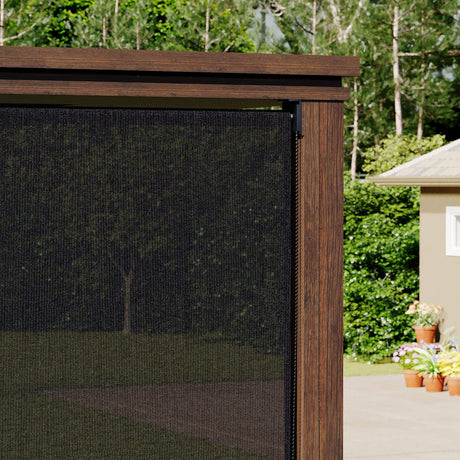 Vicllax Persianas enrollables con bloqueo solar para exteriores, persianas enrollables para patio