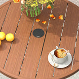 Vicllax 3/5 PCS Outdoor Bar Set, Patio High Bar Chairs and Round Bar Table