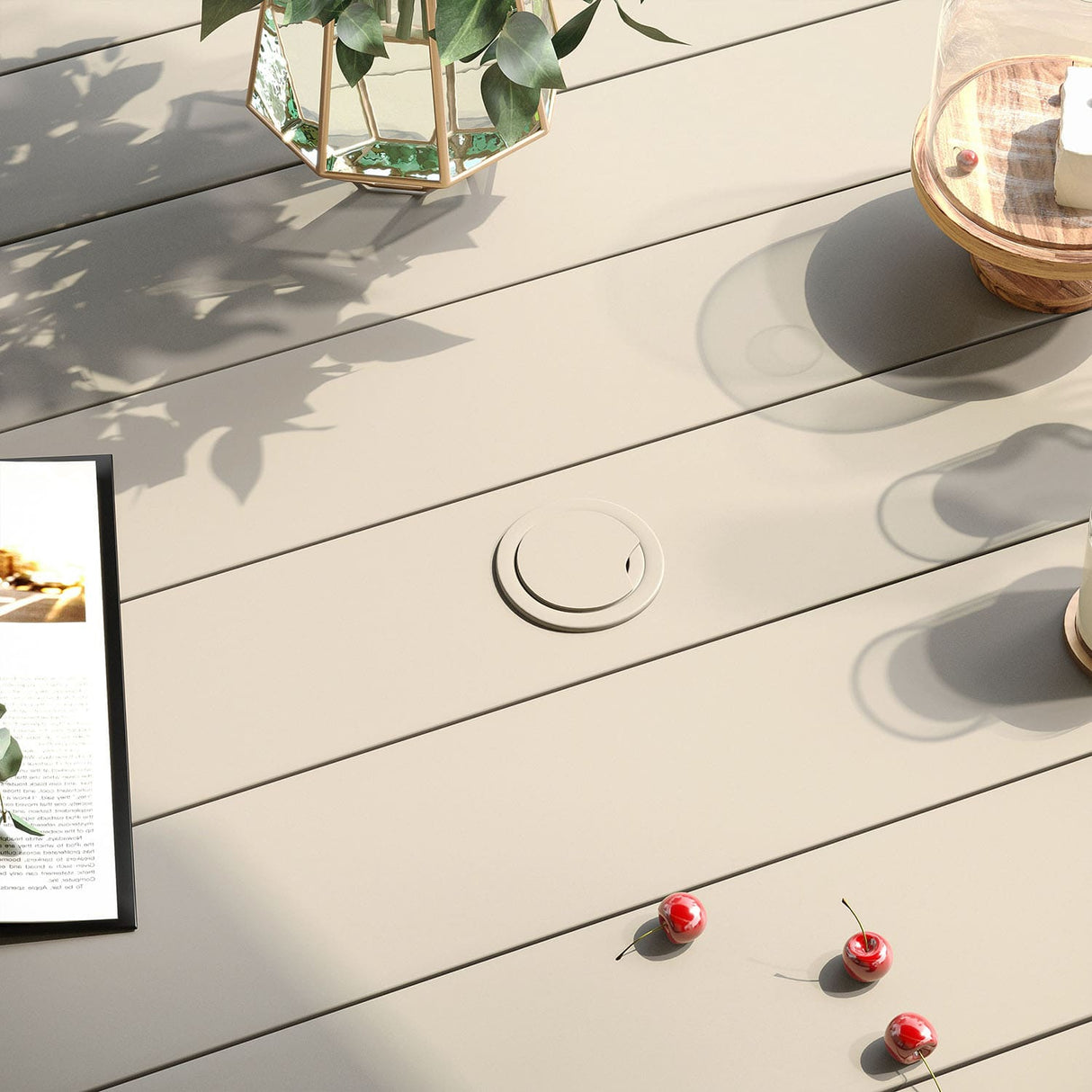 Vicllax 7 Pieces Outdoor Dining Set with 48" Round Dining Table and Swivel Chairs