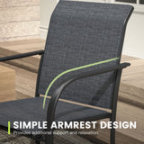 VICLLAX 7/9/11 PCS Patio Dining Table Set, Round Metal Table and Stackable Sling Chair