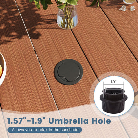 Vicllax 5pcs Outdoor Dining Set,  Square Metal Table and 4 Textilene Swivel  Chairs