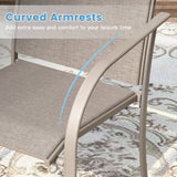 Vicllax Outdoor Textilene Stackable Sling Dining Chair, Set of 2/4/6