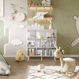 Vicllax Open Bookshelf with Legs, Storage Cube Floor Standing Display Shelf