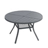 Vicllax Round Patio Dining Table for 4/6/8, Outdoor Large Metal Table