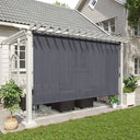 Vicllax Outdoor Custom Size (Widch: 30"- 144") Sun Blocking Roller Shade, Cordless Crank Roller Shade