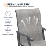 VICLLAX 5/7 Pieces Outdoor Dining Set, Swivel Dining Chairs Set of 4/6 and Round Patio Table