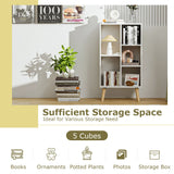 Vicllax Open Bookshelf with Legs, Storage Cube Floor Standing Display Shelf