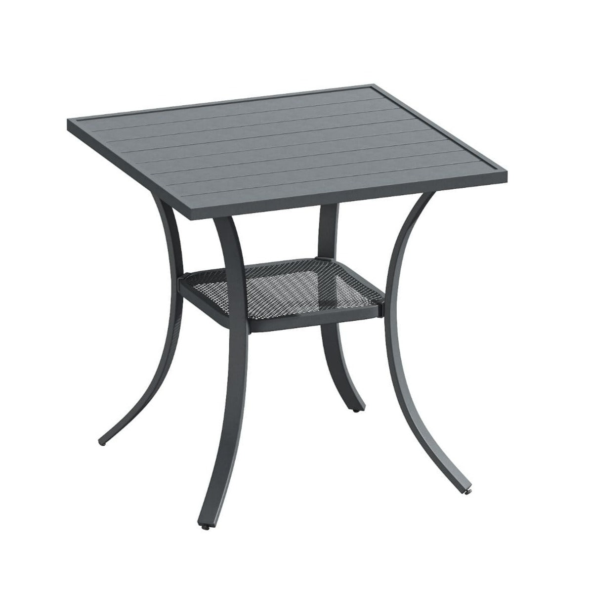 Vicllax Outdoor Small Square Table, Patio Bistro Table